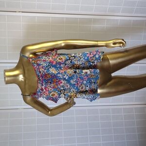 NATURAL LIFE Harley Floral Blue Top